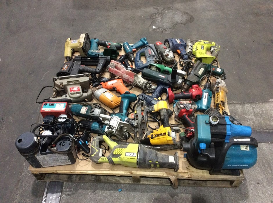 Mixed Brand Drills, Grinders, Saws, Nailers And Electric Pumps