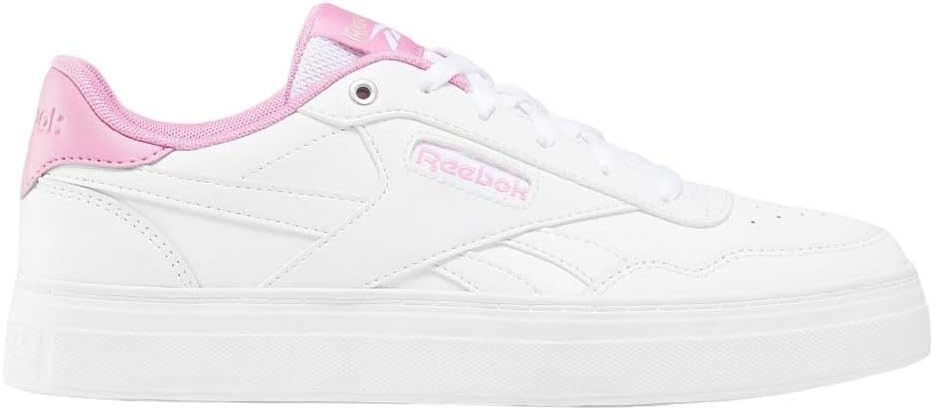 REEBOK Women's Court Advance Bold Sneaker, US5/EU35, White/Jasmine Pink/Ash