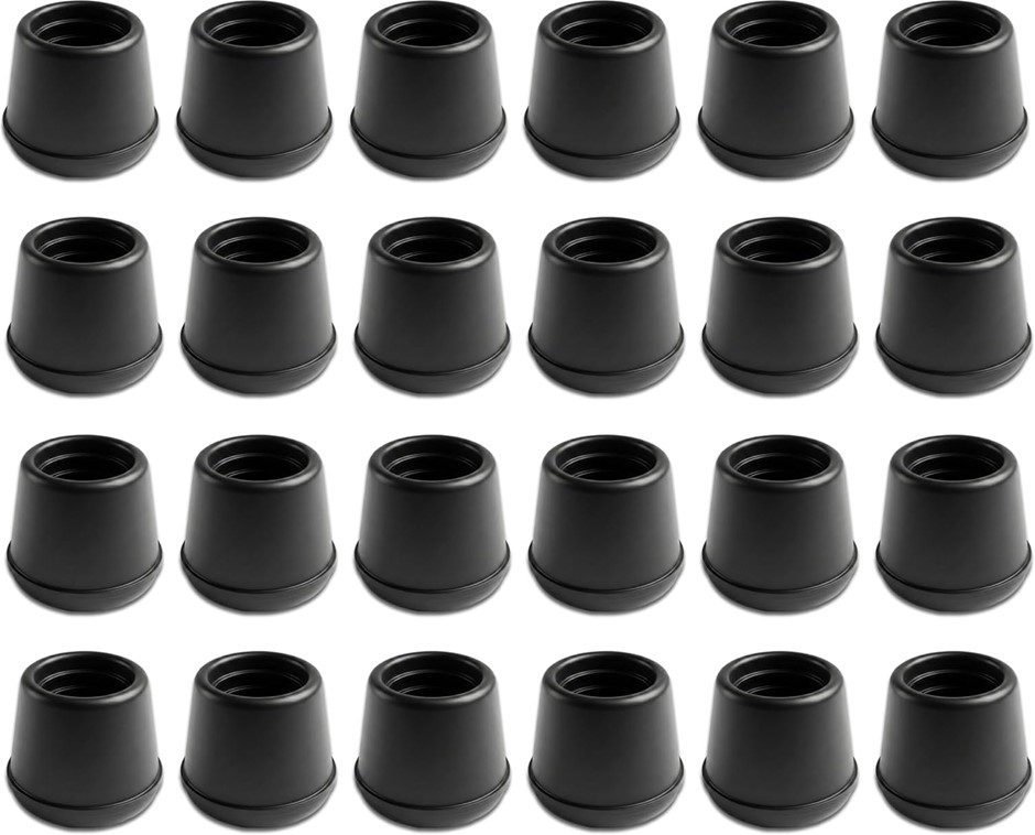 Pack of 24 x SHEPHERD Hardware 8746E Leg Tips 1-1/4-Inch Inside Diameter Ru