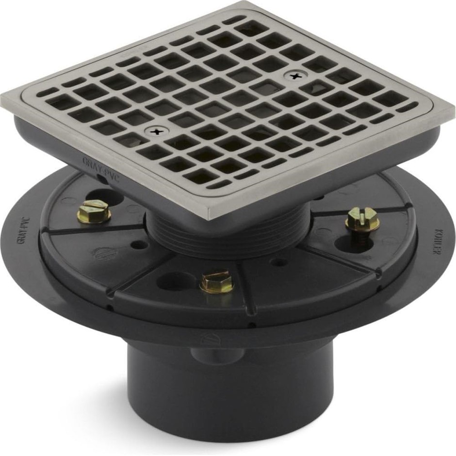 KOHLER K-9136-BN Square Design Tile-in Shower Drain Finish: Vibrant Brushed