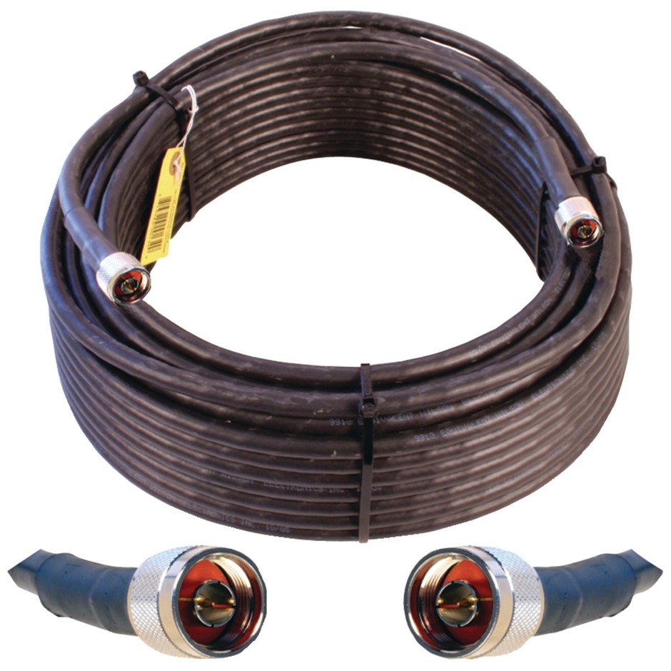 WILSON Electronics 100 ft. Black WILSON-400 Ultra Low Loss Coax Cable (N-Ma
