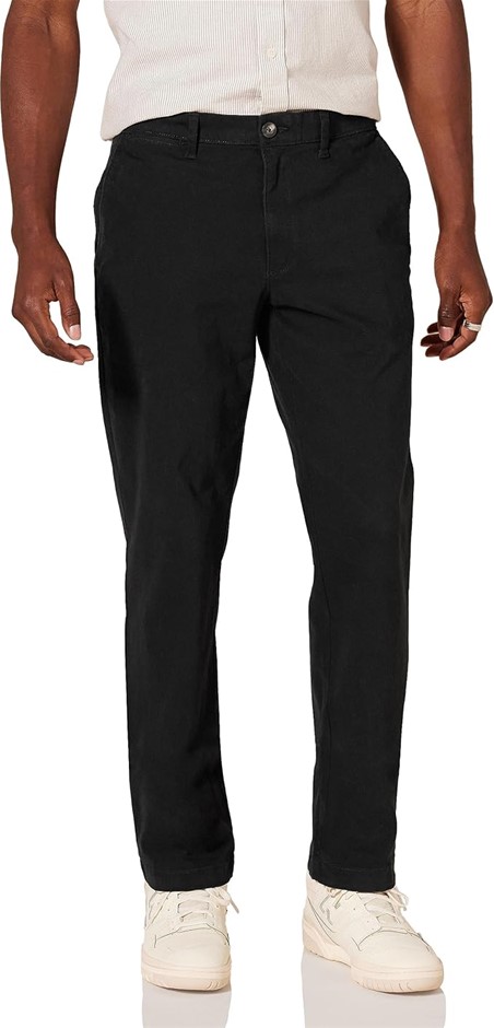 AMAZON ESSENTIALS Men's Slim-Fit Stretch Chino Pant, 35W x 32L, Black, MAE6