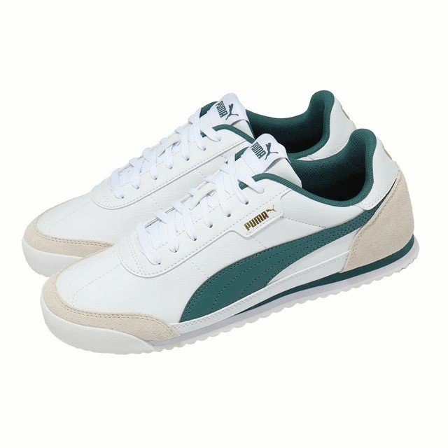 PUMA Turino II OG Shoes, Size US8.5, White/Emerald Ice/Snow/Gold (17), 2332