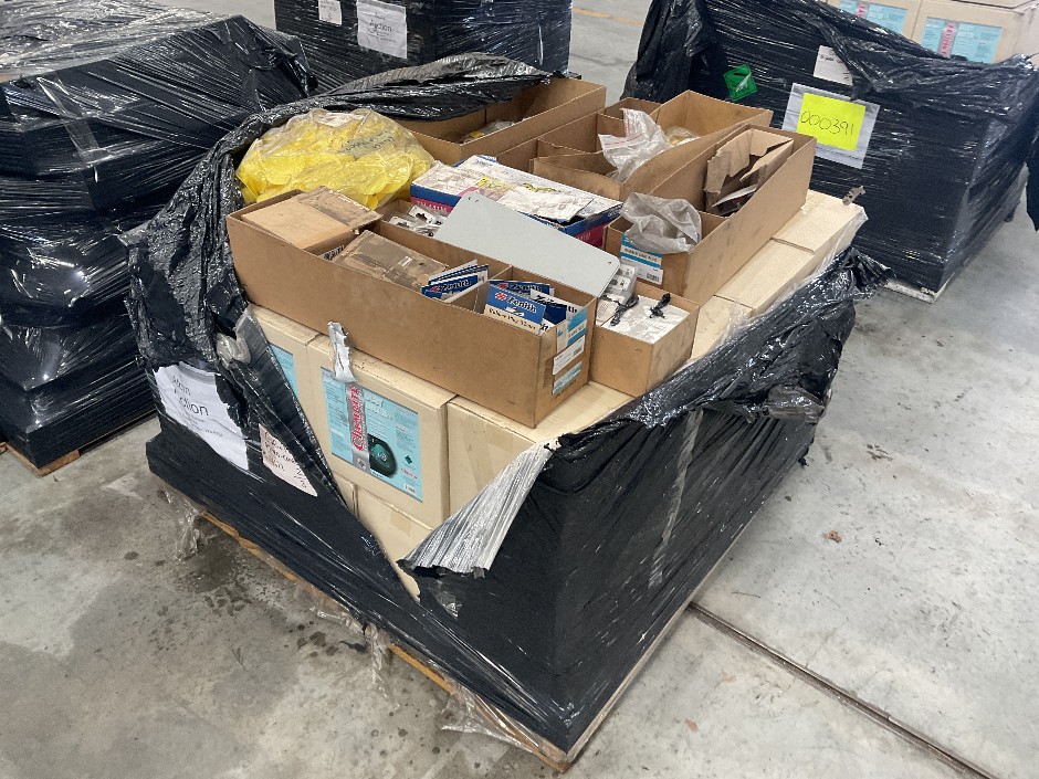 Pallet of Assorted Springs, Rubbers, Dust Spray and Plugs
