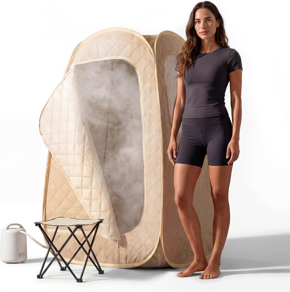 Homedics Portable Sauna – Collapsible Personal Steam Sauna for Stress Relie