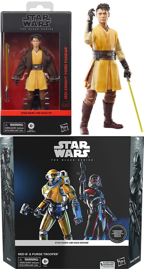 STAR WARS BUNDLE: Black Series Jedi Knight Yord Fandar 15 cm Figure, Black