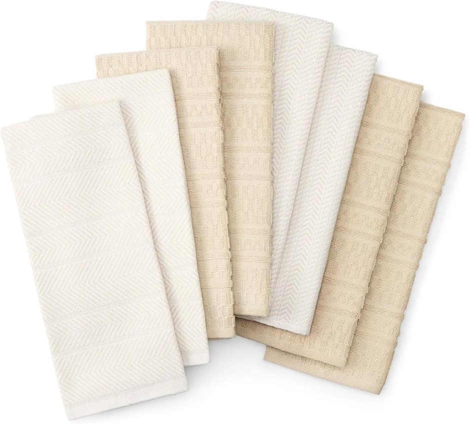 KITCHENAID Kitchen Hand Tea Towels, Cream.
