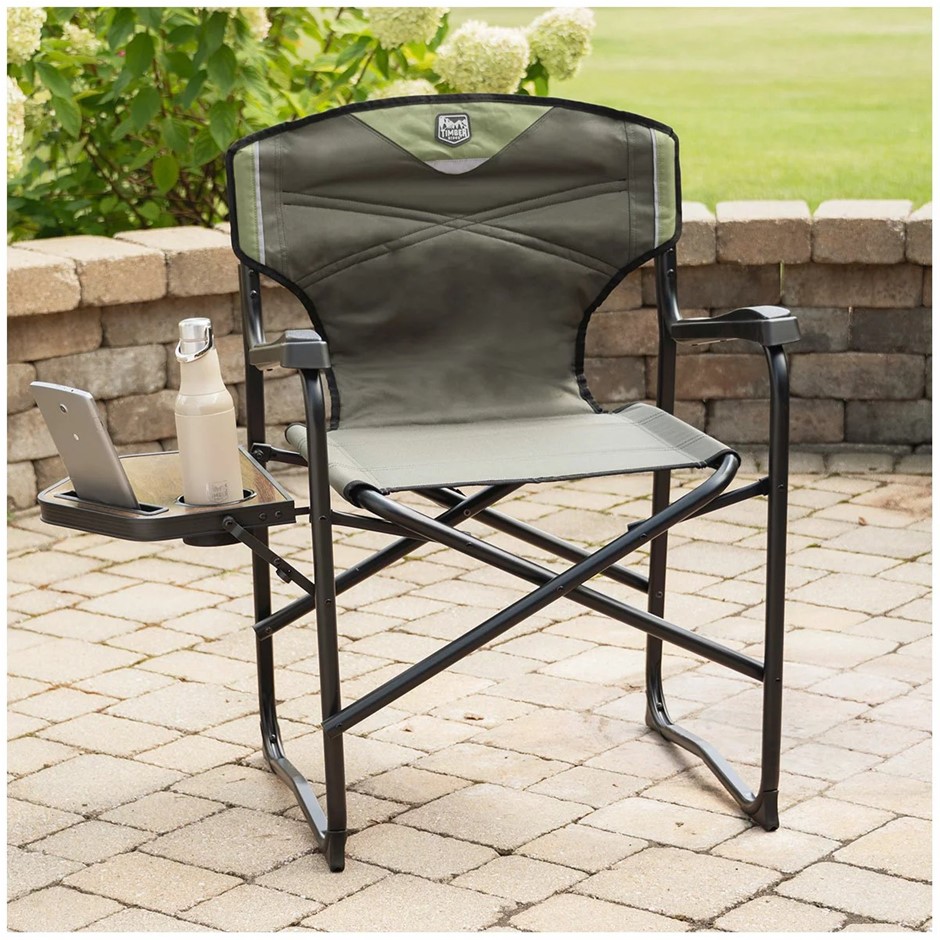 TIMBER RIDGE Director Chair With Side Table NB: table a bit loose