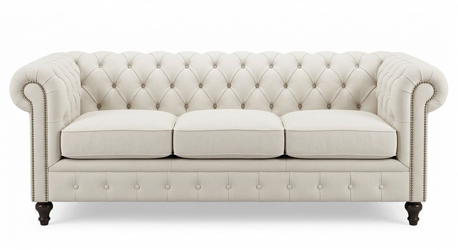 BROSA Camden Chesterfield 3 Seater Sofa - Classic Traditional Sofa, Classic