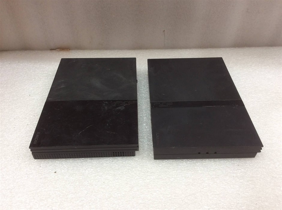 Sony SCPH-90002 and SCPH-79002 PlayStation 2 Consoles (Lot of 2)