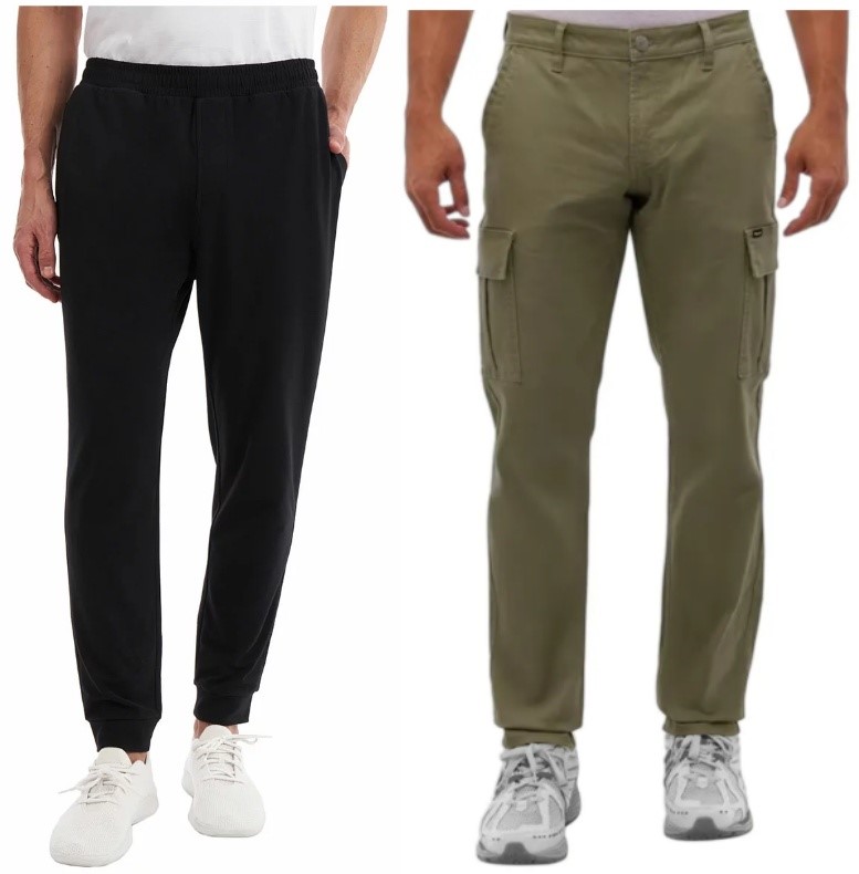 2 PACK BUNDLE of BENCH Men's Cargo Pants, Size 30x30, Khaki. + Kirkland Sig