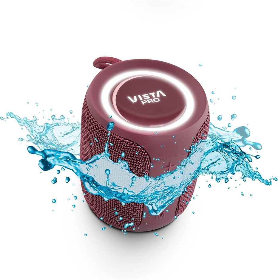 VIETA Pro Groove 20W Portable Bluetooth Speaker (Red).  Buyers Note - Disco