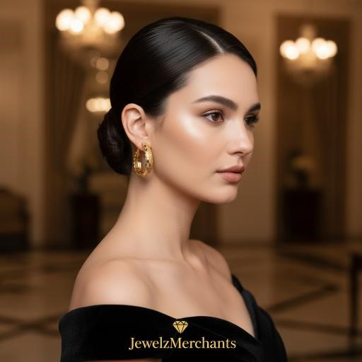 22K/Italy Gold Filled Earring -(stamped 22K/Italy)-Bonus Gift