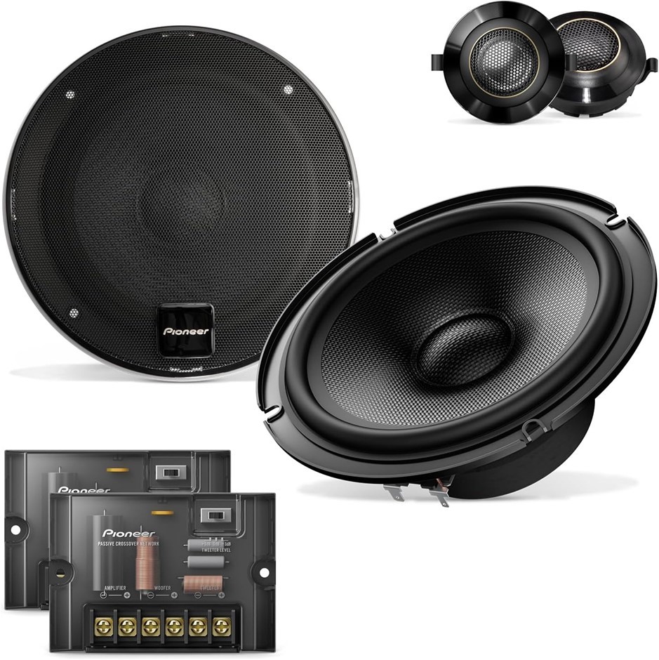 PIONEER TS-Z65CH, 2-Way Component Car Audio Speakers, Full Range, Open & Sm