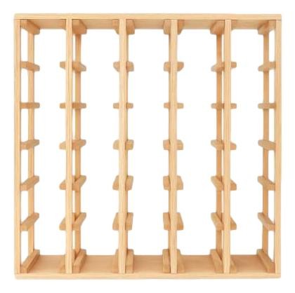 30 Bottle Lattice in Pine Natural Finish