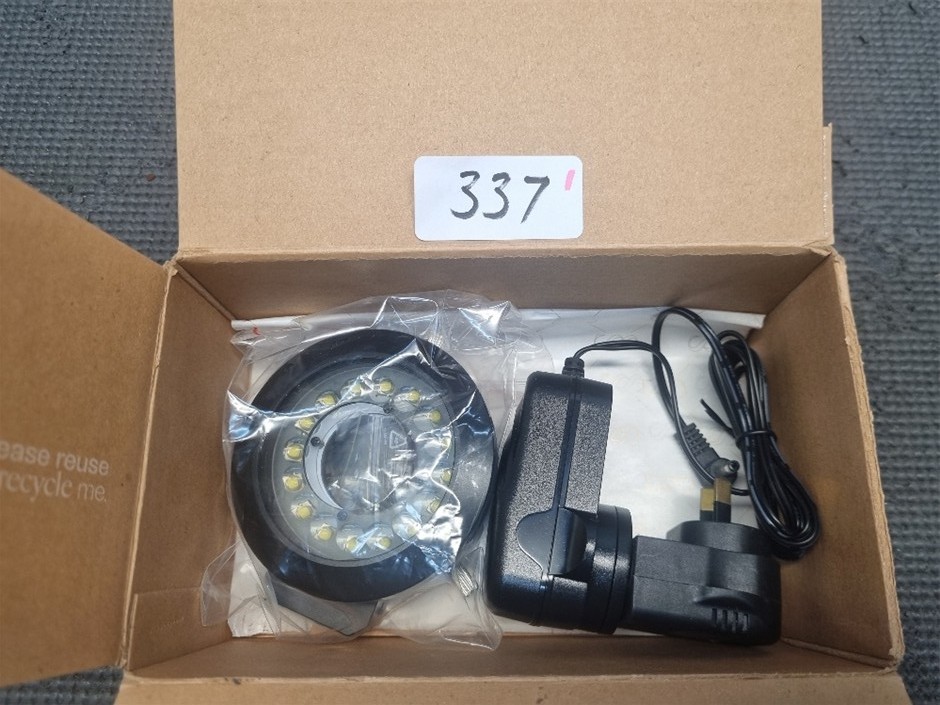 Polarised Light LED Ring Light + Analyser & Polariser for Stereo Microscope