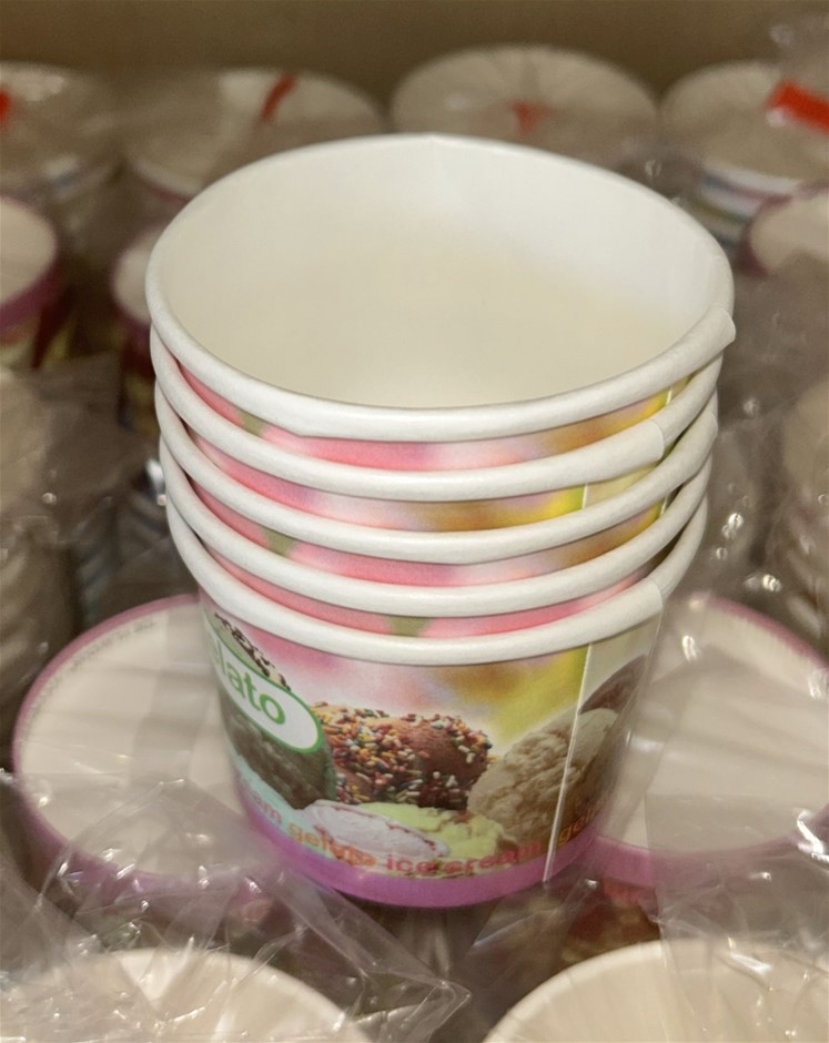 500x 4oZ Gelato Ice Cream Cup