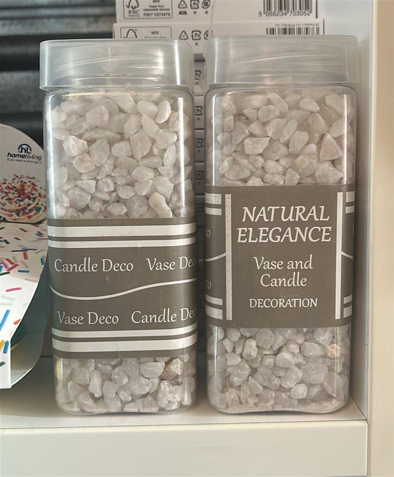2x Natural Elegance Vase and Candle