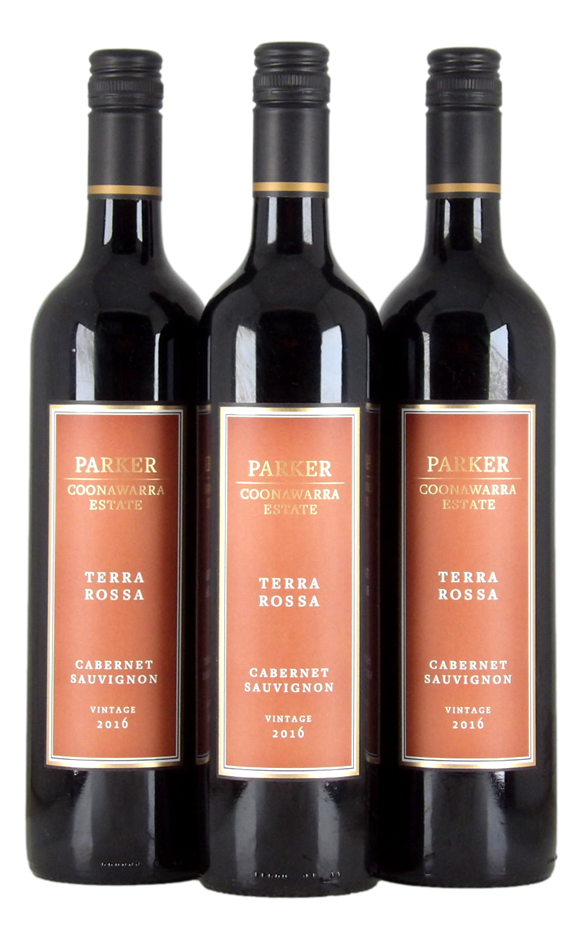 Parker Terra Rossa Cabernet Sauvignon 2016 (3x 750mL), Coonawarra