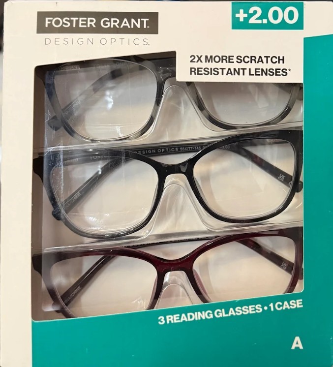 FOSTER GRANT Design Optics by Foster Grant Plastic Reading Glasses 3-Pack w