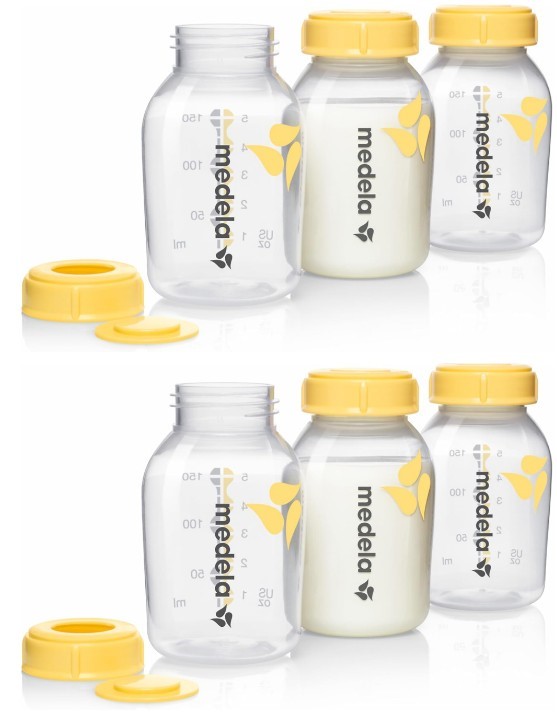 2 x MEDELA Breastmilk Bottles x 3, 150ml.