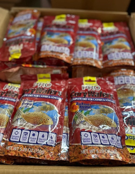 1 Box o Pro Cory Waters Fish Food 150g each- great value for aquarium hobby