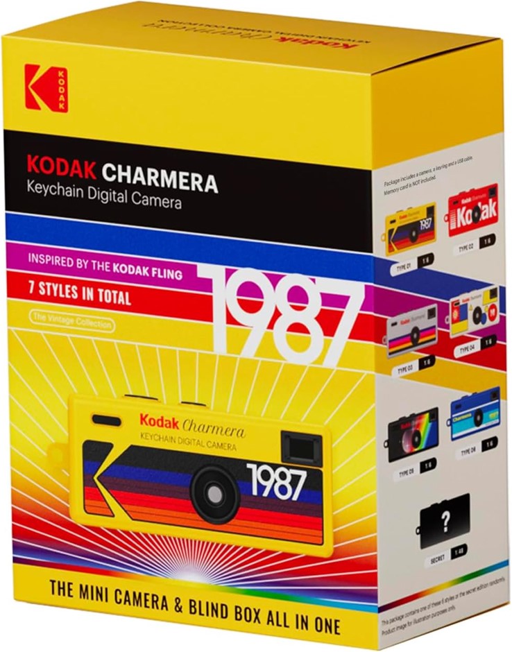 Kodak CHARMERA Keychain Mini Digital Camera Collectable Blind Box Single Bo