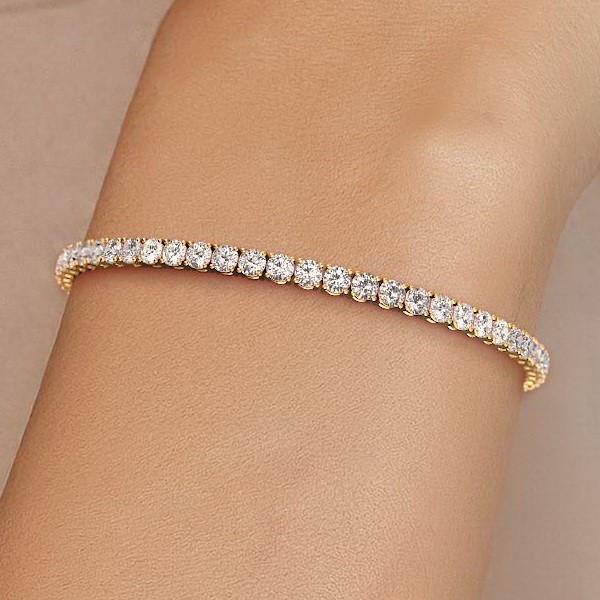 10.04 Carats yellow gold (Stamped 18K) Tennis Bracelet