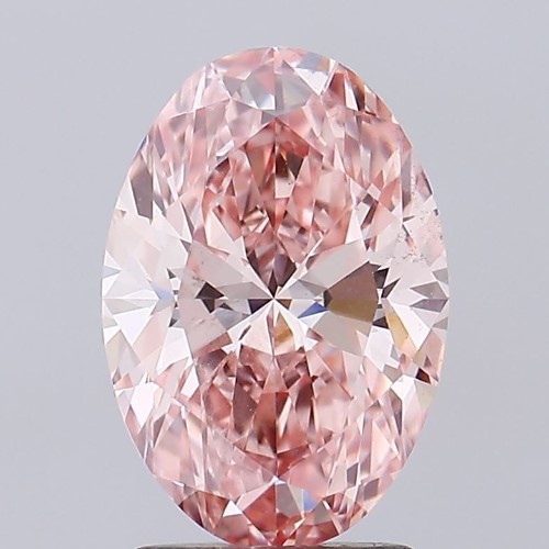 1.37 Carat Oval cut Diamond Fancy Vivid Pink/VS1