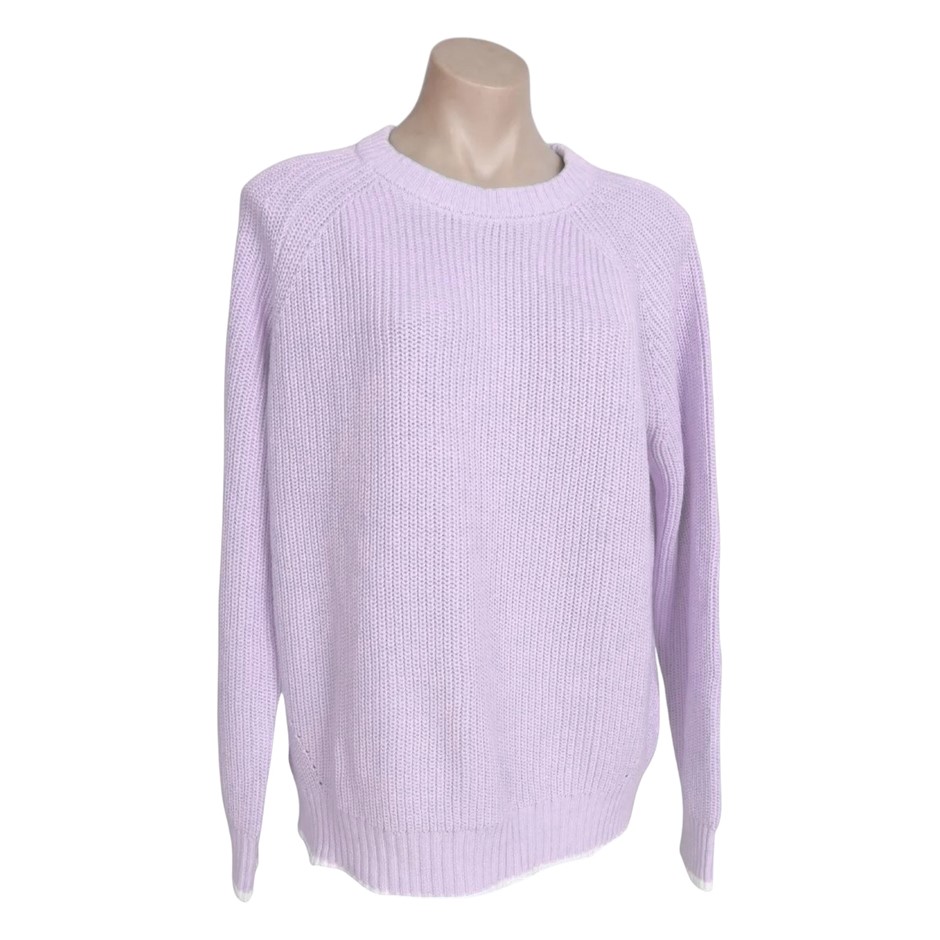 MATTY M Women's Knit Sweater, Size XS, Lavender. NB: faint foundation marks