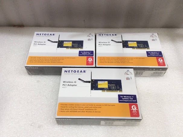 NETGEAR WG311 Wireless-G PCI Adapter - New (Lot of 3)