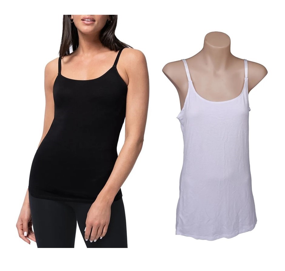 4 x PARASUCO Women's Camisole w/ Adjustable Straps, Size M, 95% Viscose Bam