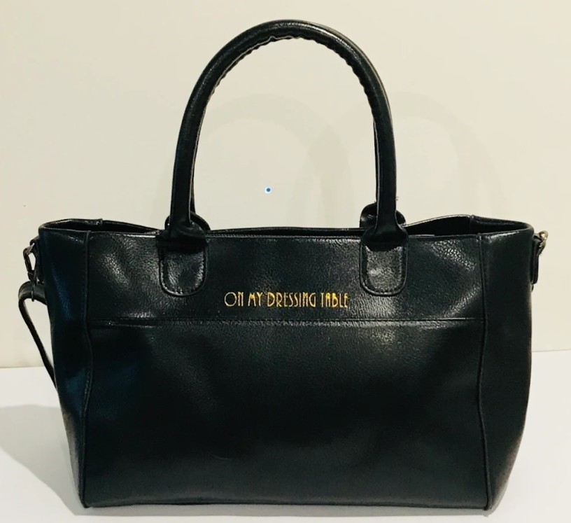 On my Dressing Table, Audrey Hepburn Handbag, Black.