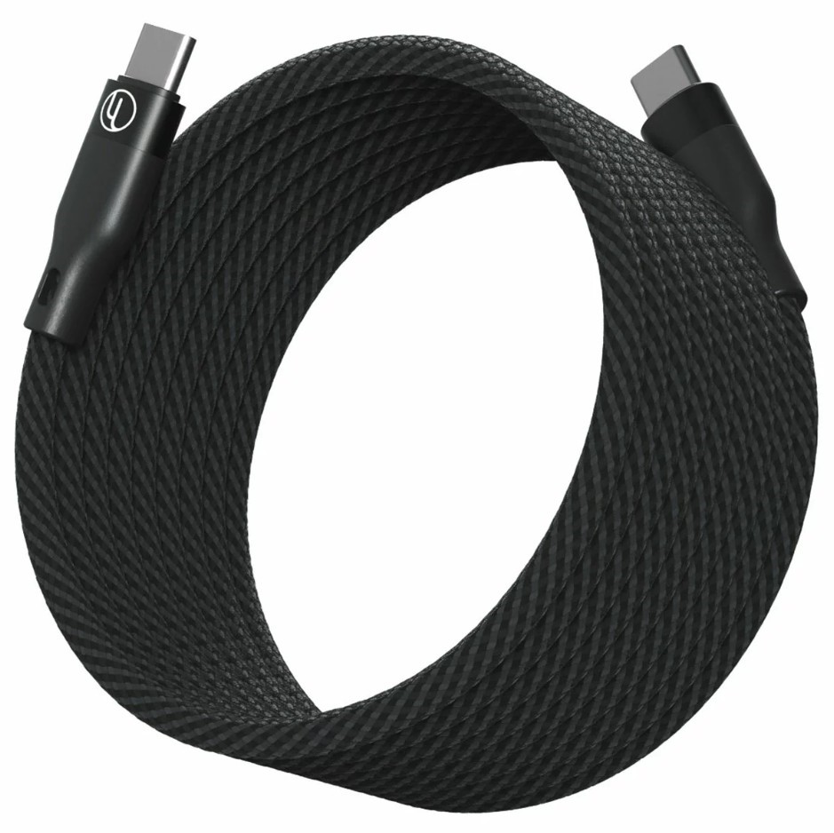 LOOPLOOP Magnetic USB Cable 3-Piece, Black. N.B: Damaged packaging, 1 x cab