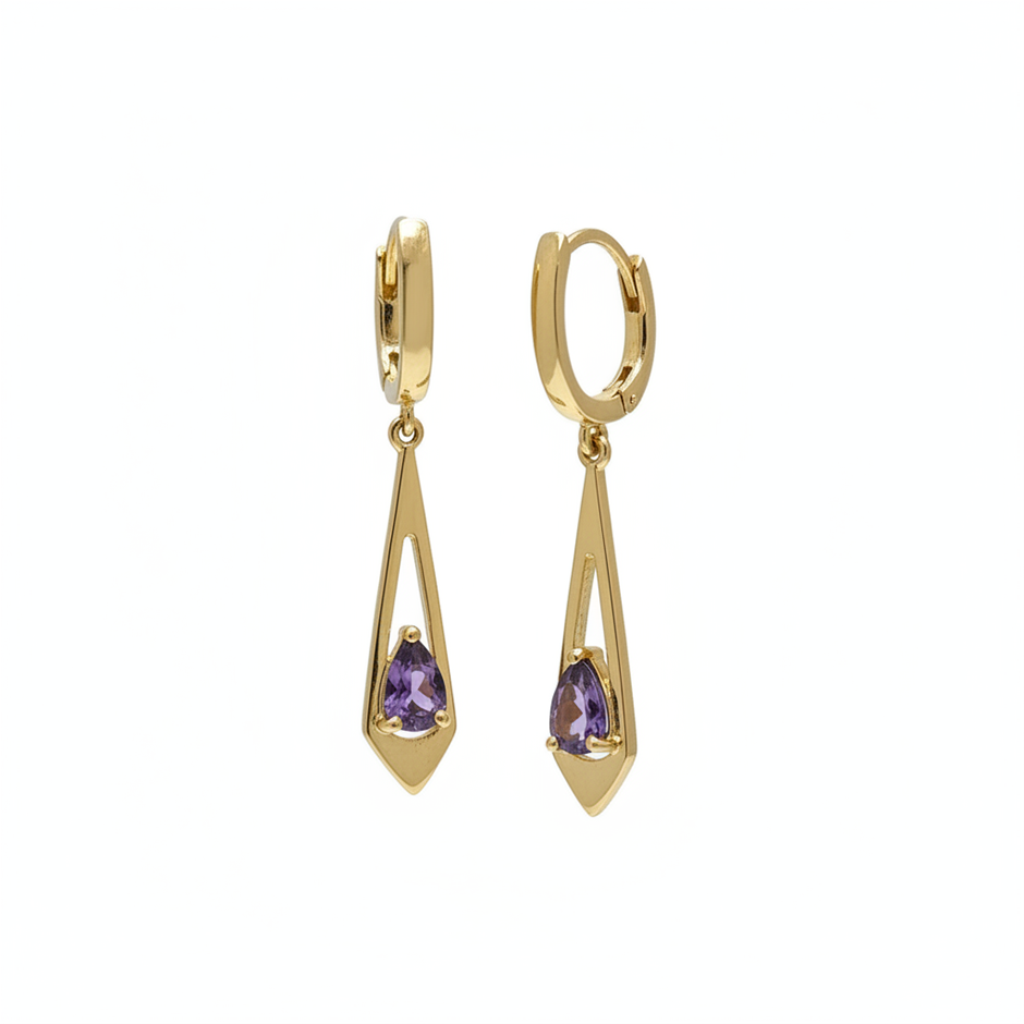 14K/Italy Yellow Gold Filled Earring -(stamped 14K/Italy)-Warranty Quality