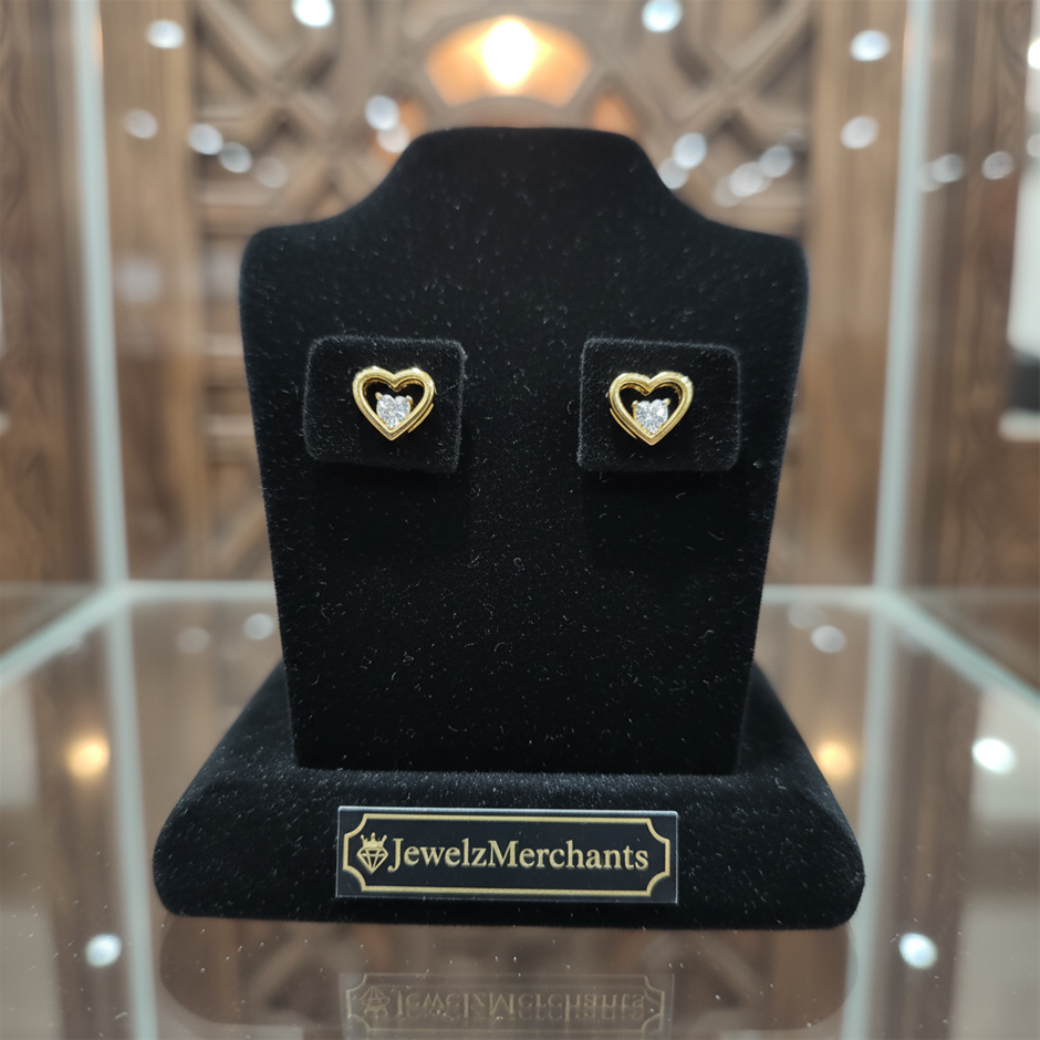 22K/Italy Gold Filled Earring -(stamped 22K/Italy)-Warranty Quality-Bonus