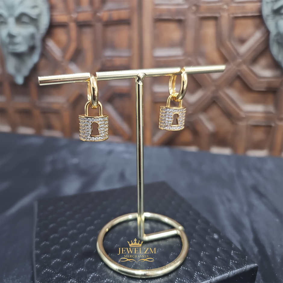 22K/Italy Gold Filled Earring -(stamped 22K/Italy)-Warranty Quality-Bonus