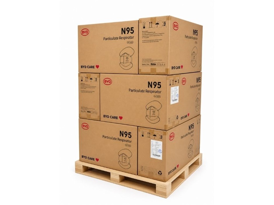 BYD N95 4-ply Particulate Respirators - Pallet of 11,520