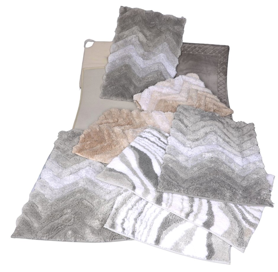 10 x Assorted Bath Memory Foam Floor Mats. Incl: MINERAL SPRING & TOWN AND