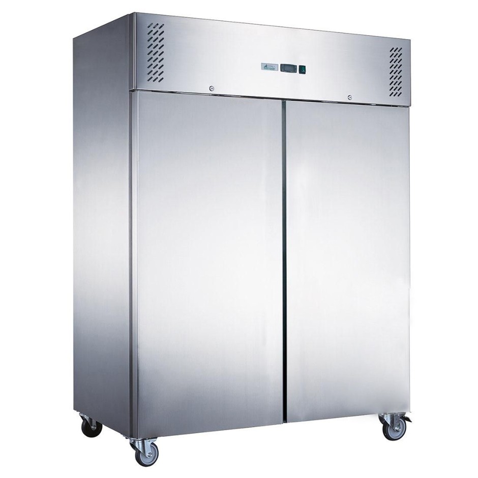 1236L Stainless Steel Two Full Door Upright Freezer