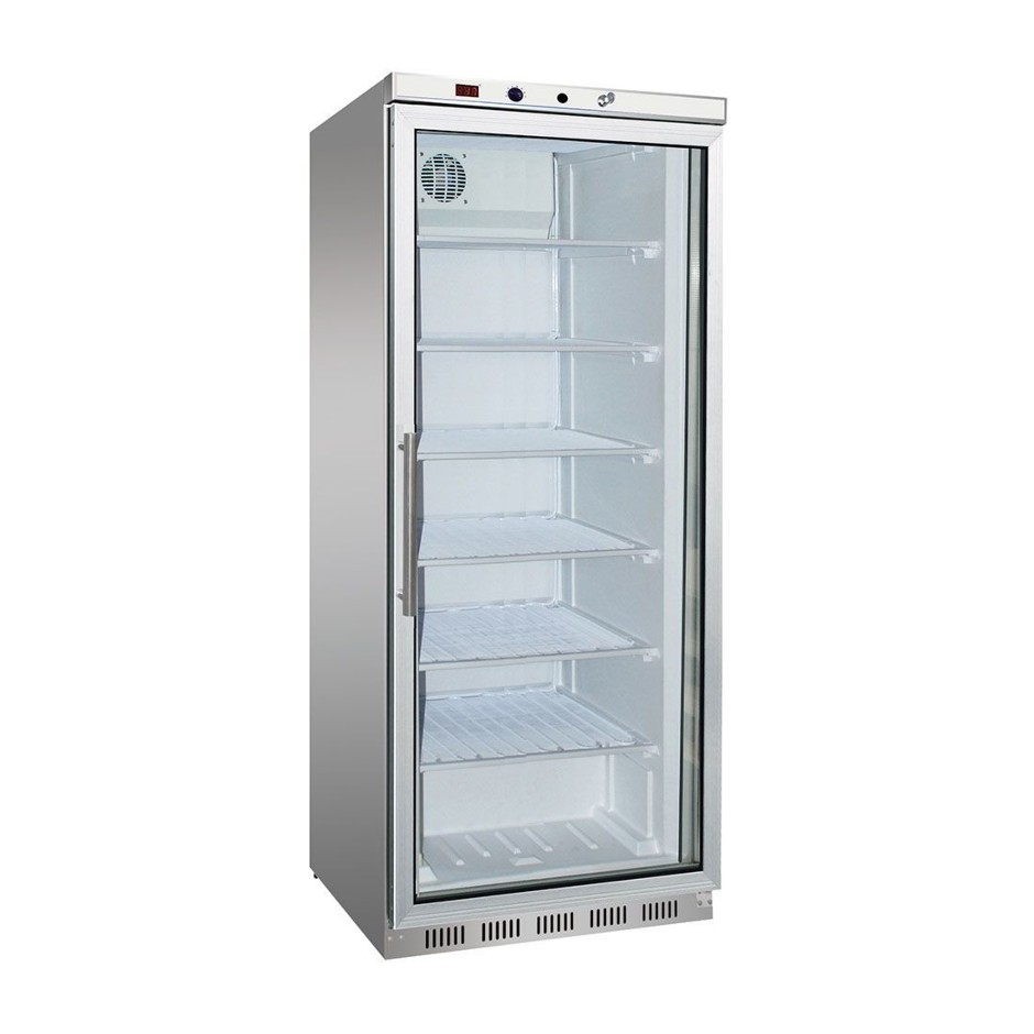 <p>620L Single Glass Door Stainless Steel Freezer</p>