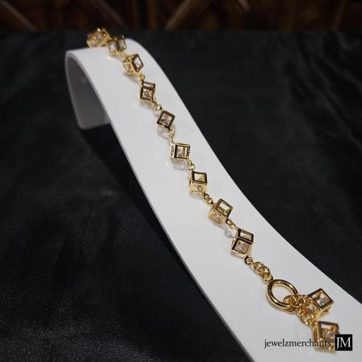 22K/Italy Gold Filled Bracelet(stamped 22K/Italy)Bonus Gift