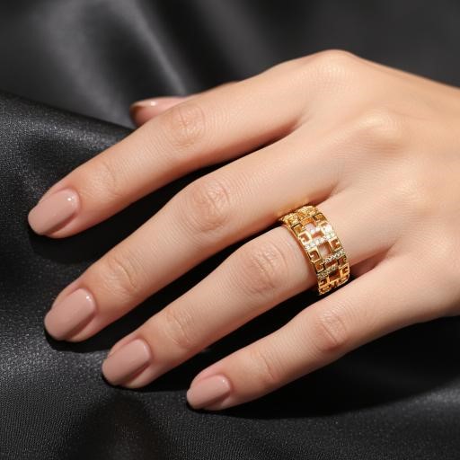 22K/Italy Yellow Gold Filled Ring(stamped 22K/Italy)Bonus Gift