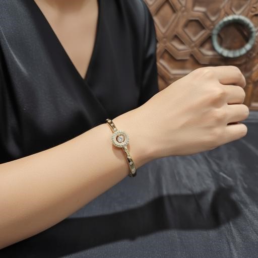 18K/Italy Gold Filled Bangle -(stamped 18K/Italy)-Bonus Gift