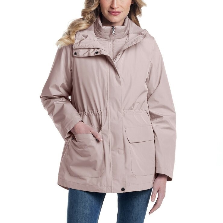 WEATHERPROOF Women's Outer Jacket, Size XL, Soft Blush. NB: originally 3-in