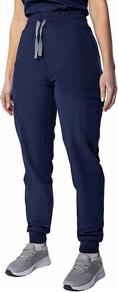 BAD WORKWEAR Women's Revolutionary Jogger Scrub Pants, Size S, Navy, SC03.