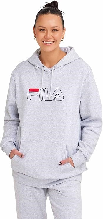 FILA Unisex Adult's Classic 2.0 Hoodie, Size 2XS, Light Grey Marle, ASW1308