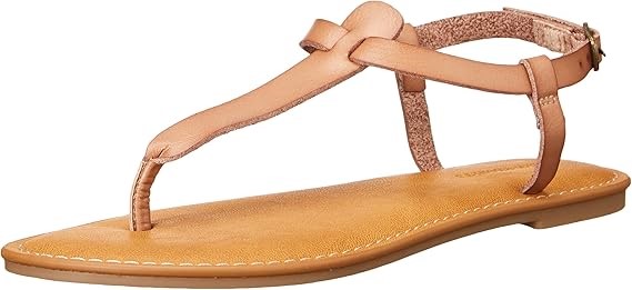 AMAZON ESSENTIALS Women's Casual Thong Sandal with Ankle Strap, Size 6.5, C