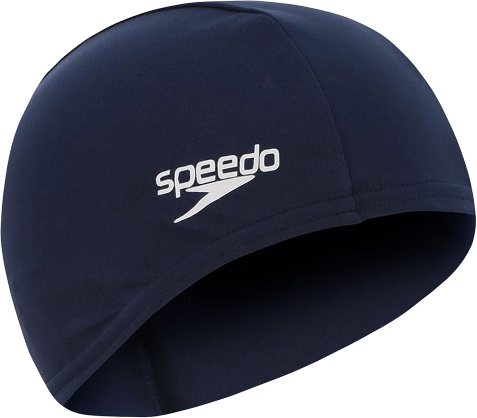 SPEEDO Kid's Polyester Cap, Black, One Size, 8-710110001. Buyers Note - Di