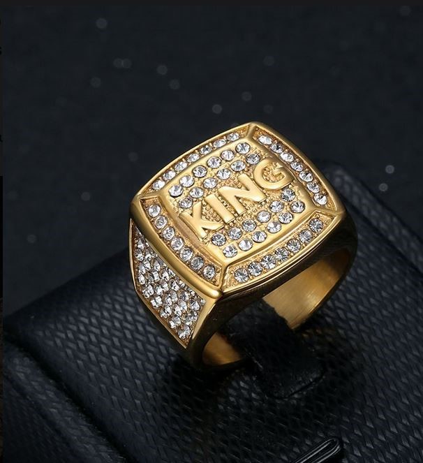 Italy Stamps 925 Silver  Hip Hop Men's Ring (Stamps)-12 US